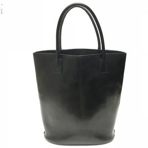 Jil Sander Leather Logo Tote Shopper Handbag